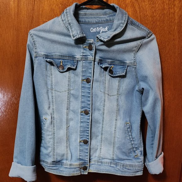 Youth XL (14-16) Cat & Jack Blue Denim Jean Jacket - Picture 1 of 10